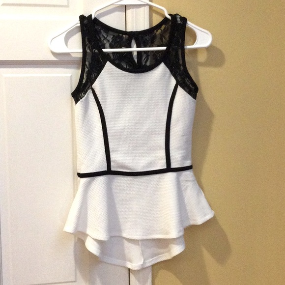 BCX white and black tank top,xs - Picture 1 of 7